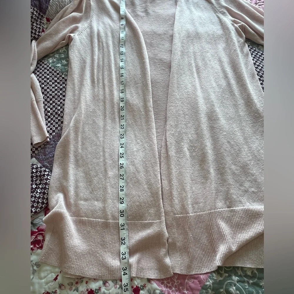 Halogen Linen Blend Open Long Cardigan Women’s Size Large - Picture 10 of 12